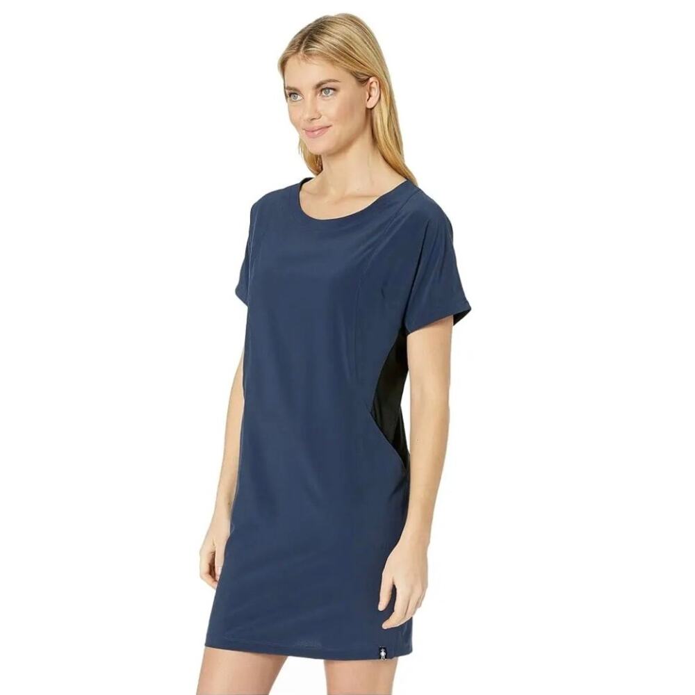 Smartwool Navy Blue and Black Midi Dress